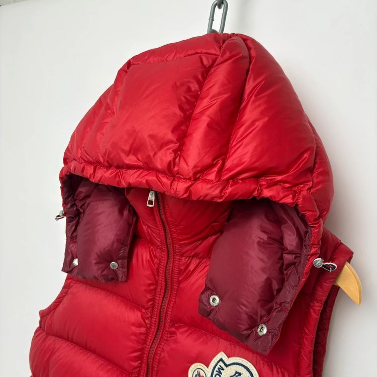 Moncler Gers Red Down Hooded Gilet Vest - 1 imagen 4