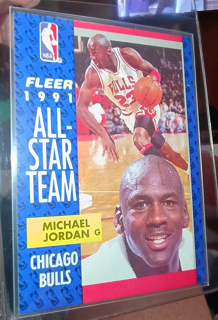Michael Jordan  1991  Fleer Nba All-Star Team  Card 211  obraz 1