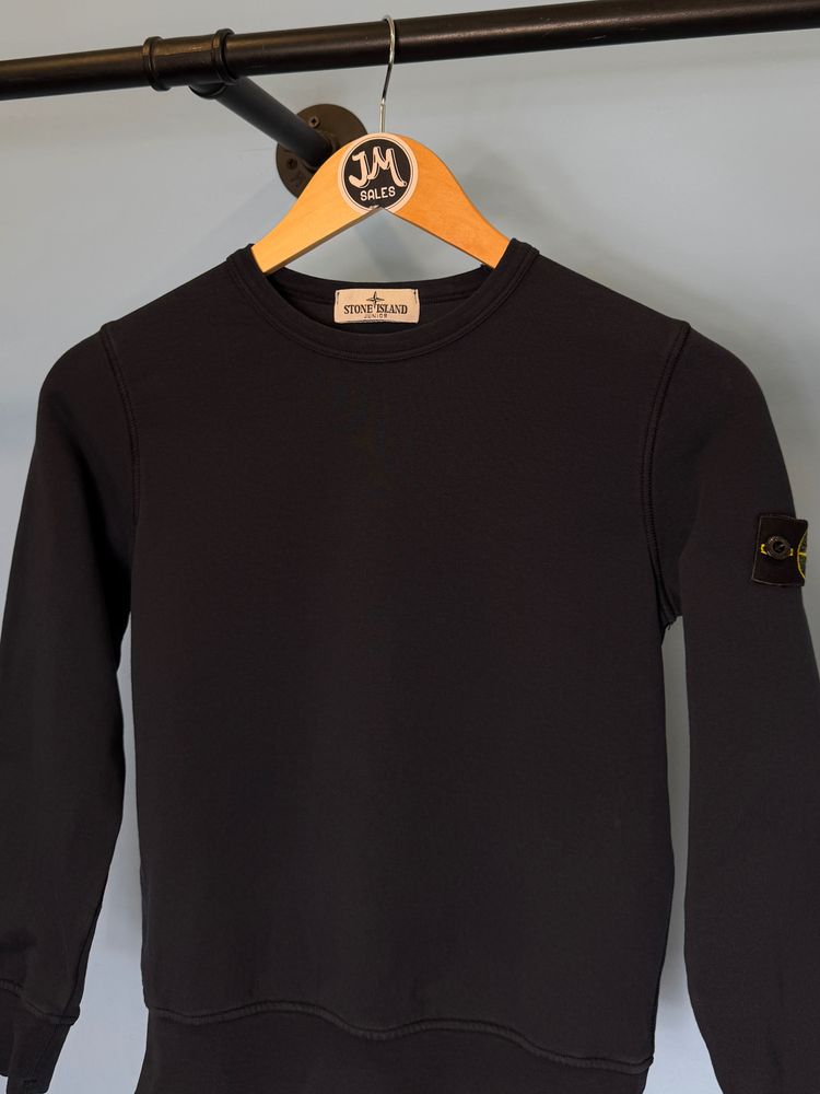 Age 8 Stone Island Junior Navy Blue Crewneck Sweatshirt Jumper image 2