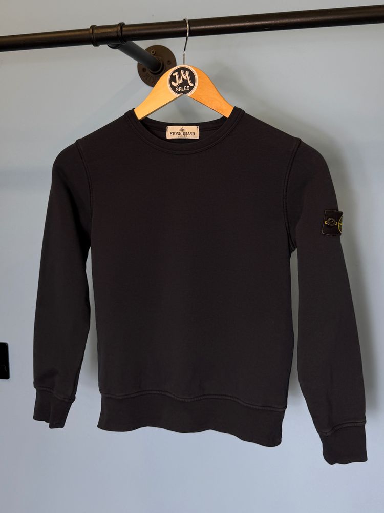 Age 8 Stone Island Junior Navy Blue Crewneck Sweatshirt Jumper image 1