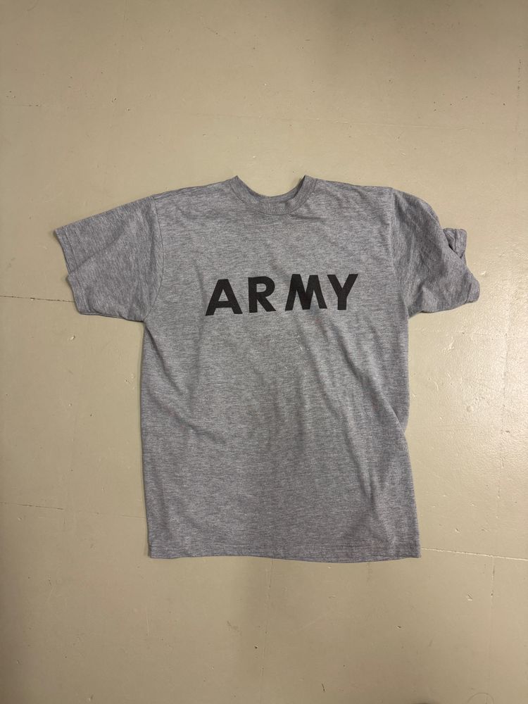 Grey Army Print T-Shirt