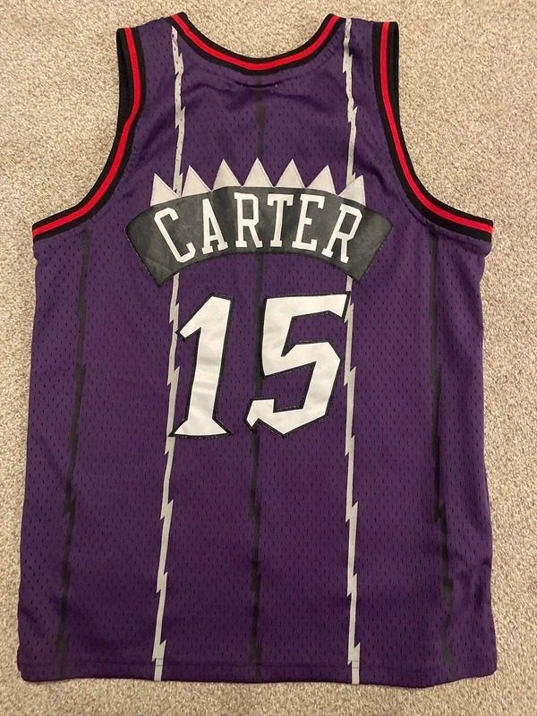 Immagine di Nba Hardwood Classics Vince Carter Toronto Raptors Basketball Jersey 2