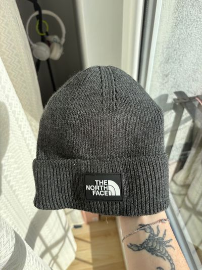 The North Face Grey Knit Beanie Hat