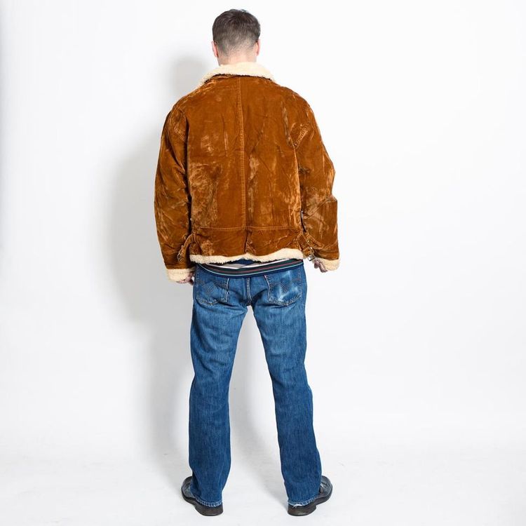 Vintage 90s warm jacket in tan brown image 3