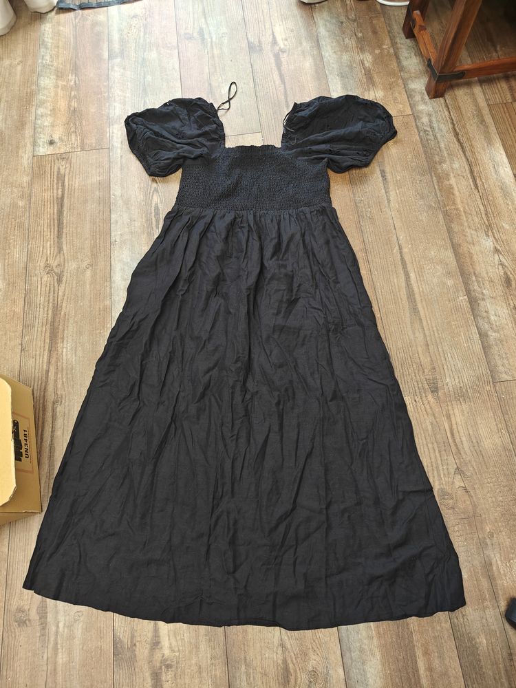 New Look Black Puff Sleeve Dress image 2