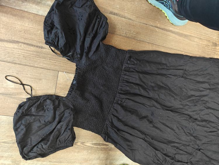 New Look Black Puff Sleeve Dress image 3