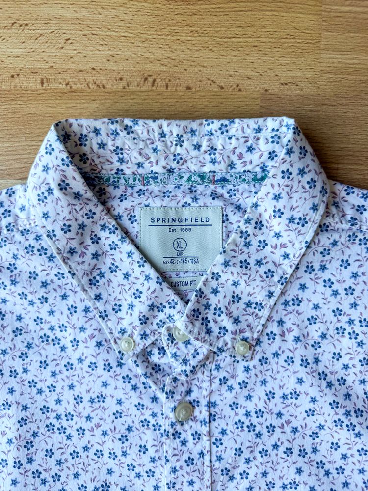 Immagine di Springfield Men'S Button-Up Floral Shirt 5