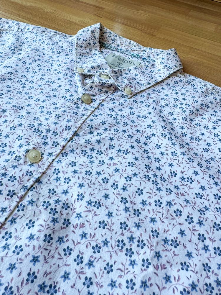 Immagine di Springfield Men'S Button-Up Floral Shirt 2