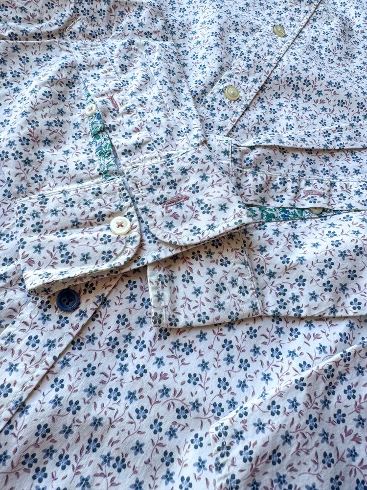 Immagine di Springfield Men'S Button-Up Floral Shirt 4