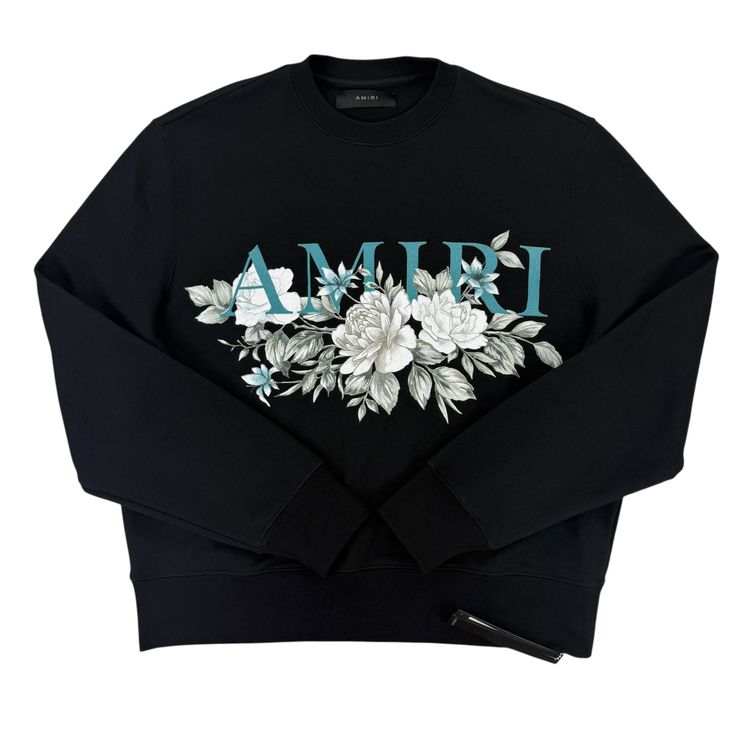 Amiri Men’s Black Crewneck Jumper - Medium image 1