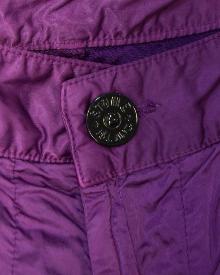 Stone Island Poly Silk Cargo Shorts Purple 5