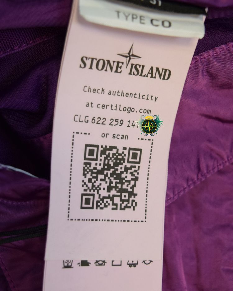 Stone Island Poly Silk Cargo Shorts Purple 2