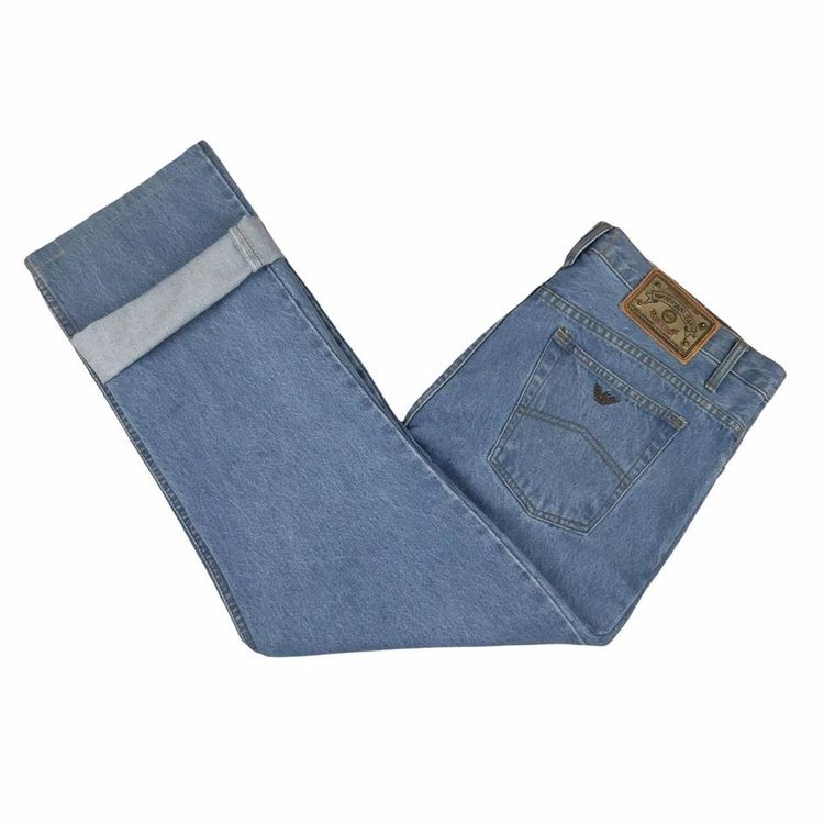 Mens True Blue ARMANI JEANS Straight Classic W38 L28 Gold Label Italian Vintage