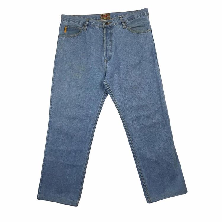 Mens True Blue ARMANI JEANS Straight Classic W38 L28 Gold Label Italian Vintage 2