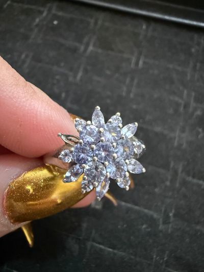 Silver Ring With Clear Stones