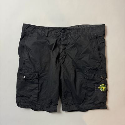 Stone Island Black SL Cargo Shorts - W40