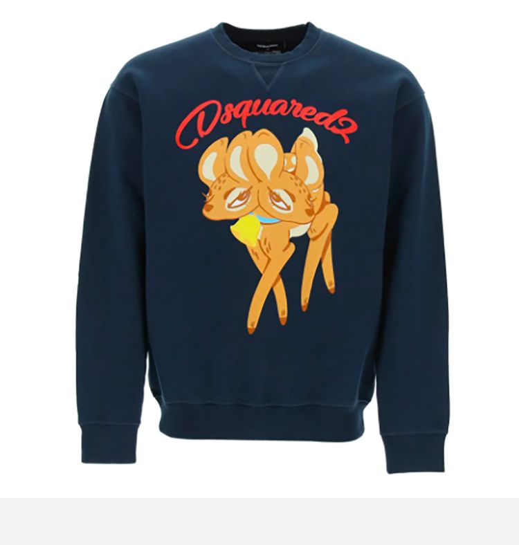 DSQUARED2 BAMBI SWEATER IN NAVY