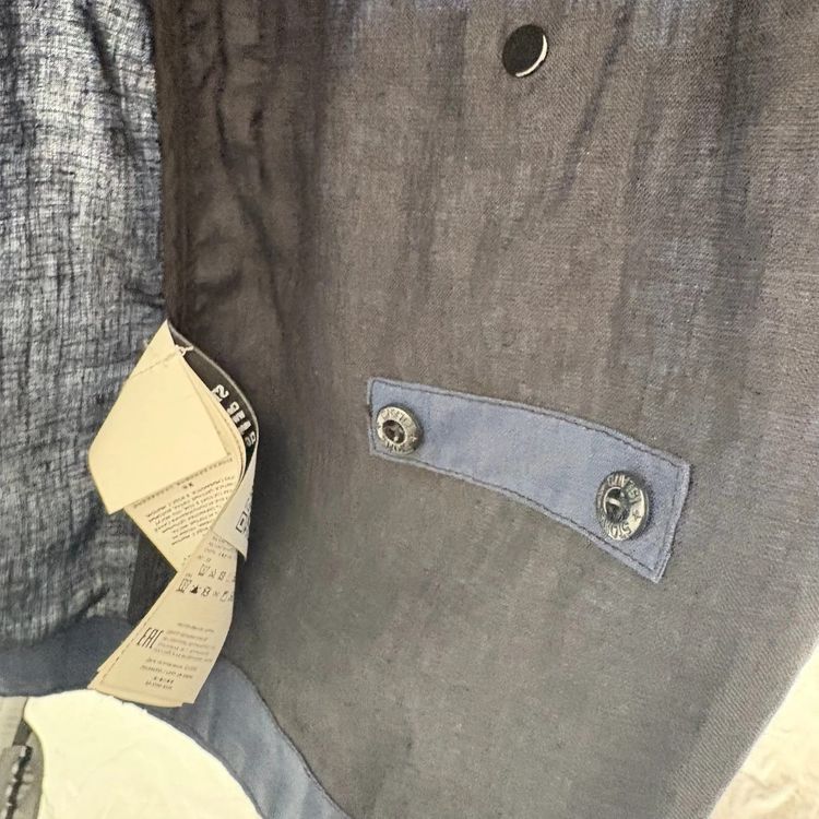 Stone Island Navy Lino Resinato Jacket image 6