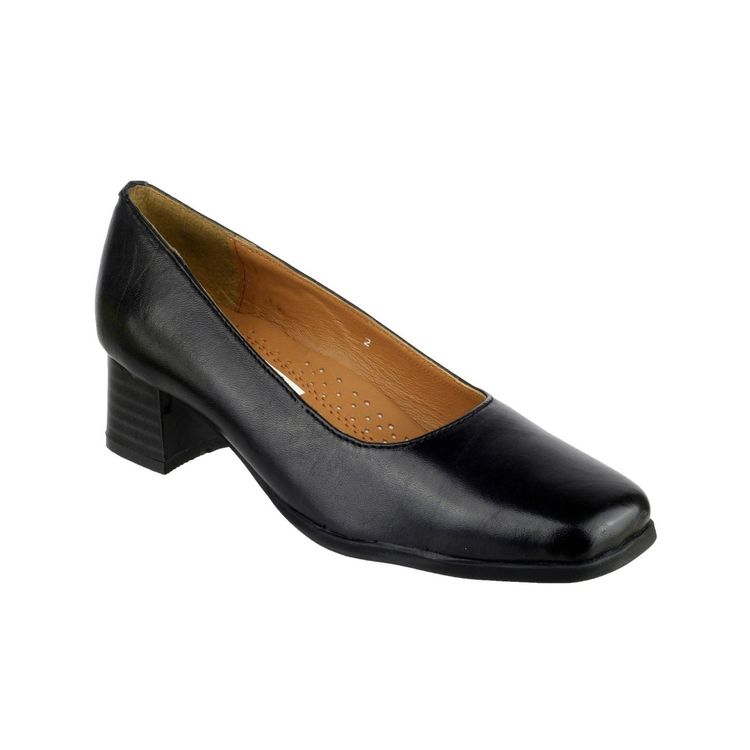 Amblers Walford Ladies Leather Court Heels image 5