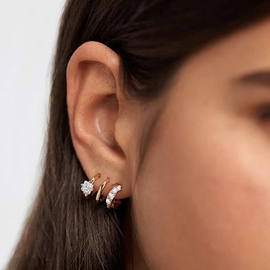 Obidos Gold-Tone Earrings With Cubic Zirconia Stones 2