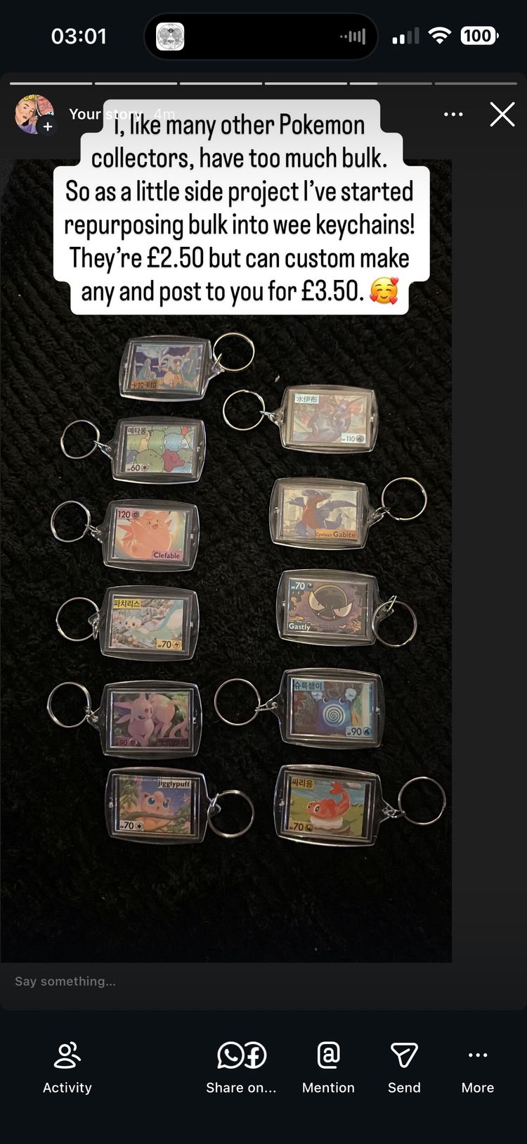 Custom Pokemon Keychains