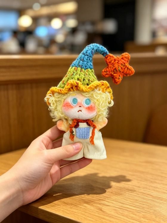Immagine di Crocheted Doll With Colorful Hat 5