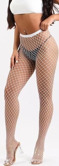 White Fishnet Tights obraz 1