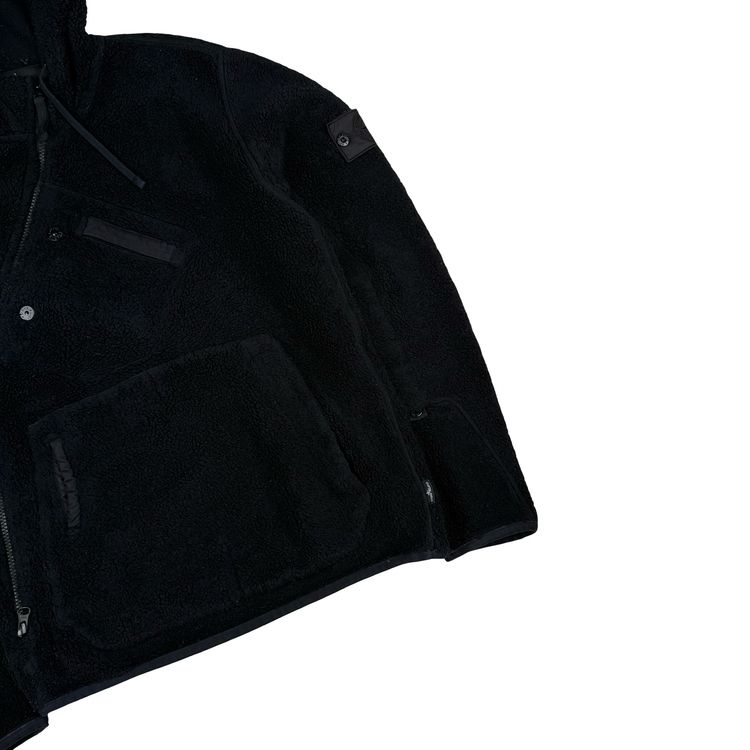 Stone Island 2017 Black Teddy Fleece Shadow Project Hoodie - Small image 4