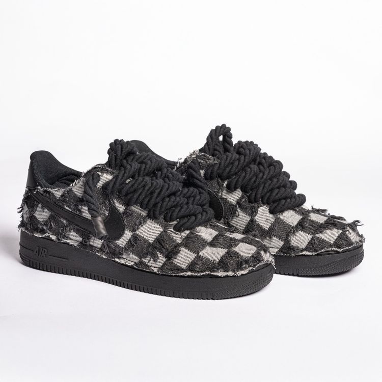 NIKE AIR FORCE 1 DENIM BLACK image 1