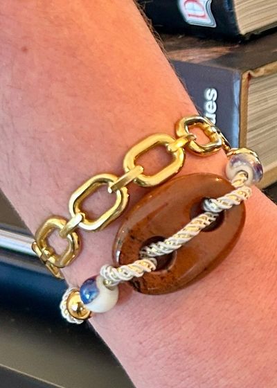 Pulsera Link stone Brown
