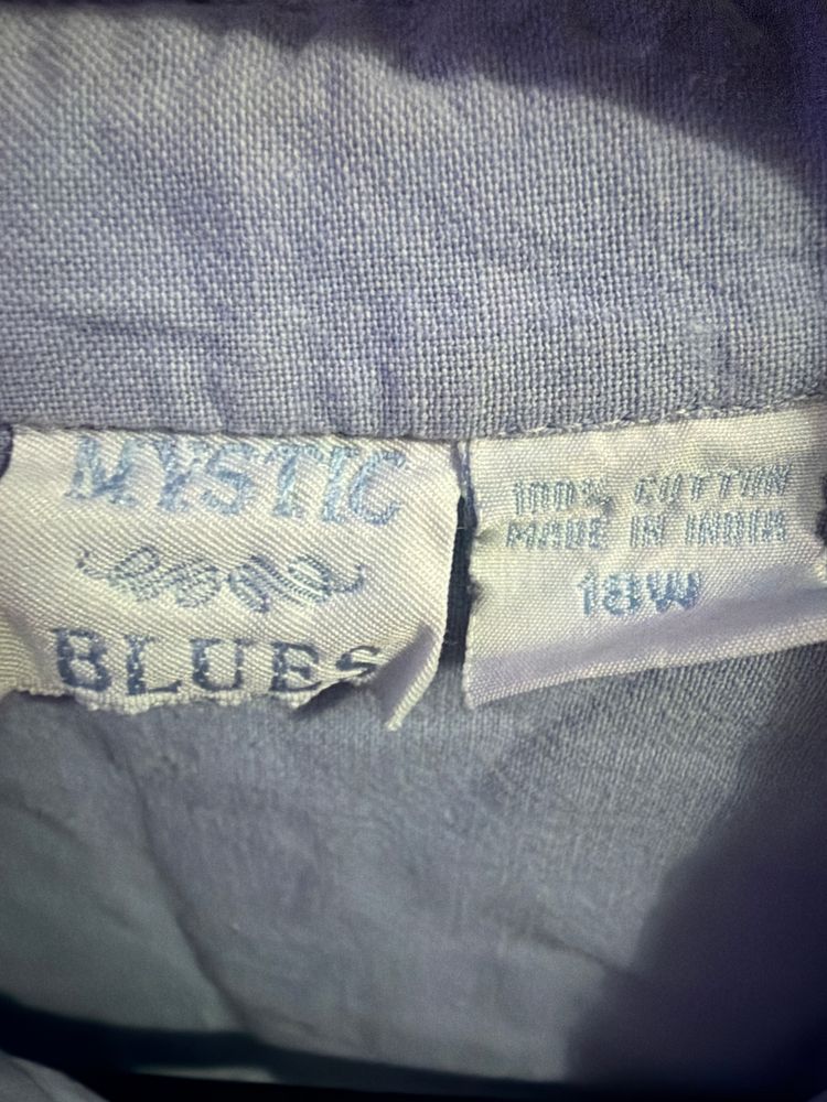 Light Blue Denim Shirt With Embroidered Patches image 2