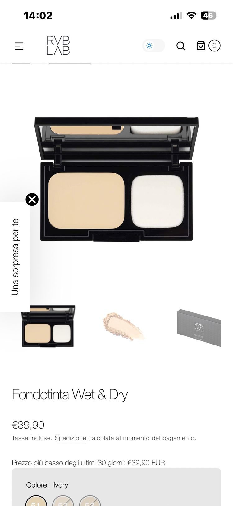Other Fondotinta Wet & Dry Compact Foundation product image