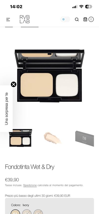 Fondotinta Wet & Dry Compact Foundation