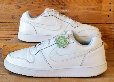 Nike Ebernon Low Leather Trainers UK10.5/US11.5/EU45.5 AQ1775-100 Triple White