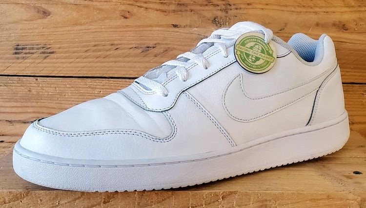 Nike Ebernon Low Leather Trainers UK10.5/US11.5/EU45.5 AQ1775-100 Triple White image 11