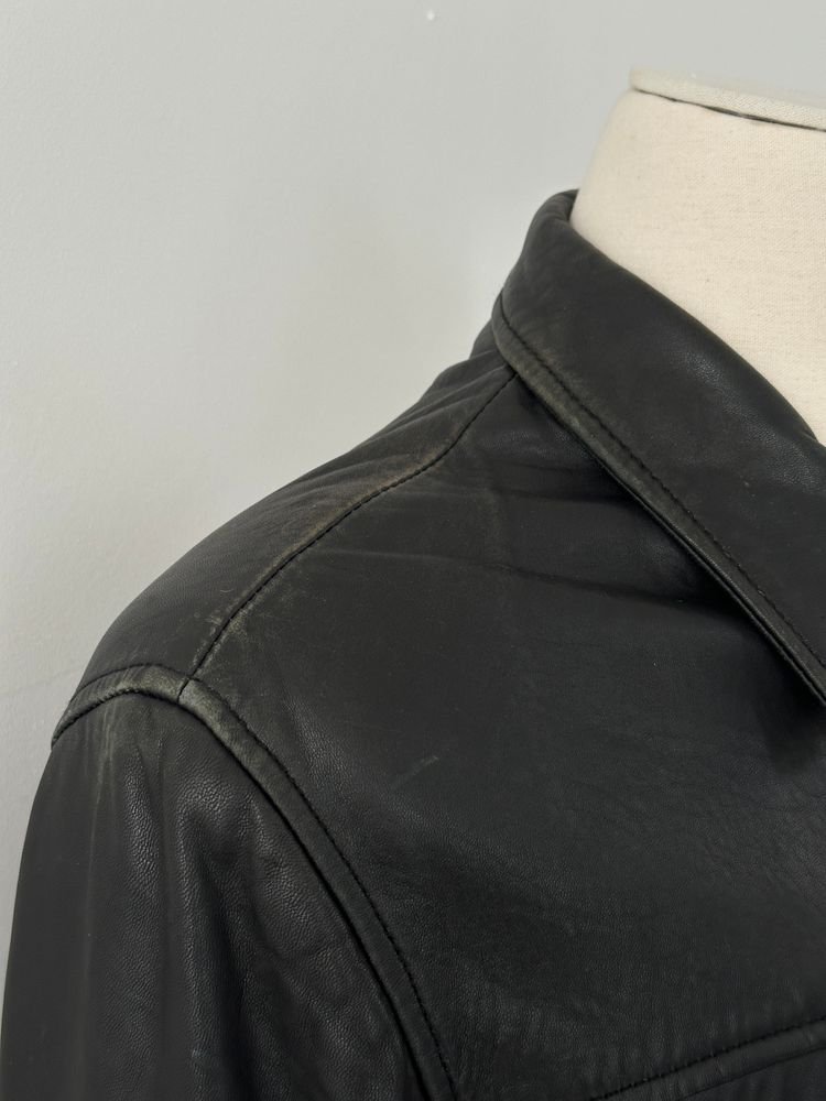 Vintage 2000s Aged Soft Leather Jacket - M imagen 5