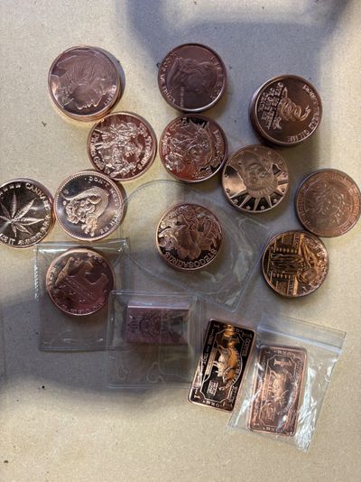Copper Coins And Bars