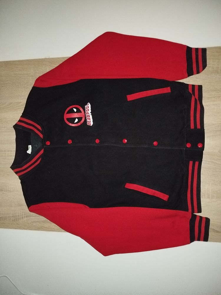 Other Black And Red Varsity Jacket With Deadpool Logo product image