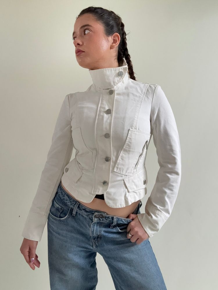 Karen Millen Funnel Neck Corset Jacket (UK8) imagen 11