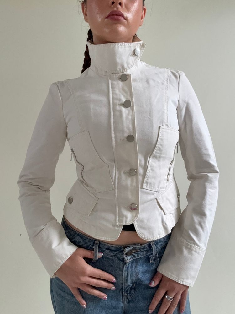 Karen Millen Funnel Neck Corset Jacket (UK8) imagen 7