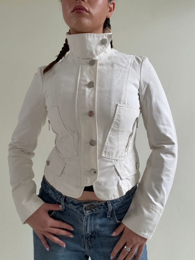 Karen Millen Funnel Neck Corset Jacket (UK8) imagen 8