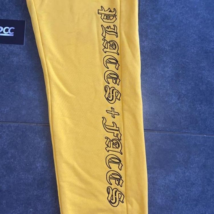 - Placesplusfaces Old English Joggers in Yellow 3