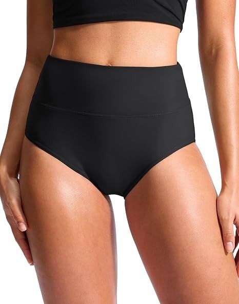 Black High-Waisted Bikini Bottoms