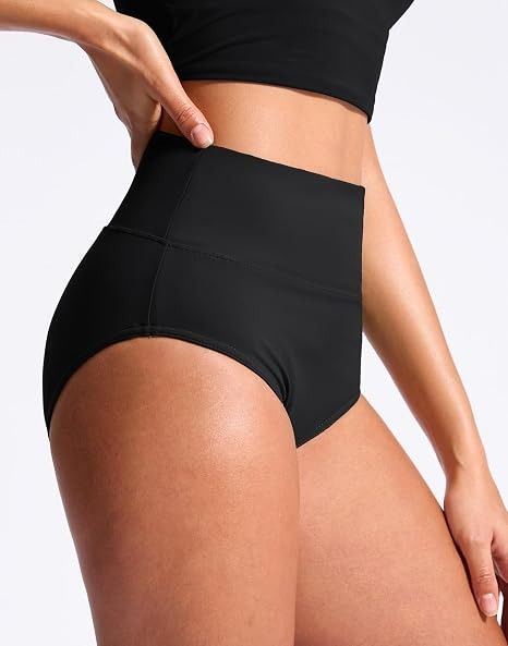Black High-Waisted Bikini Bottoms obraz 2