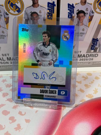 Topps Real Madrid Davor Šuker Autographed Trading Card