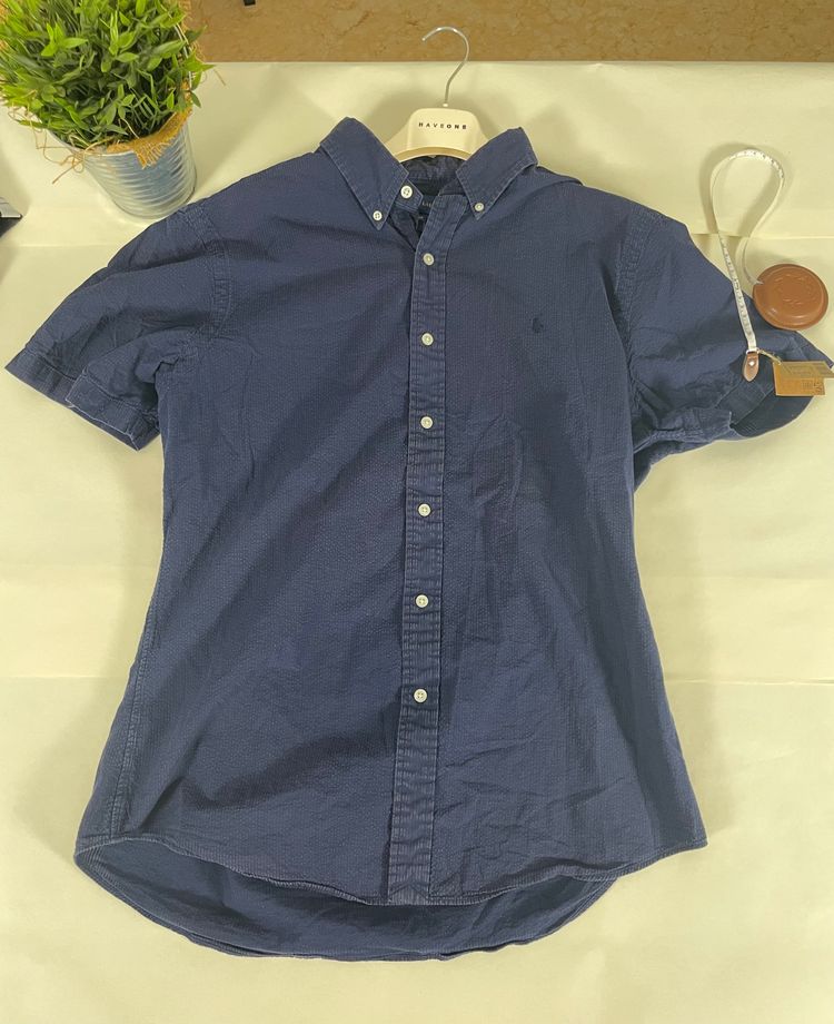 Ralph Lauren Navy Blue Short Sleeve Button-Up Shirt
