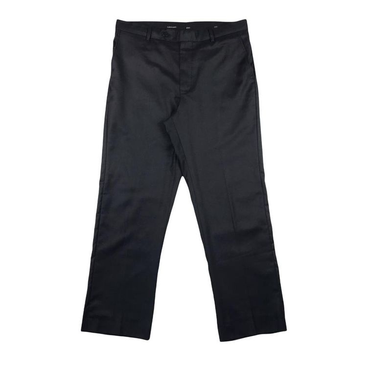 Calvin Klein CALVIN KLEIN Black Regular Straight Pants Mens W34 L30. product image
