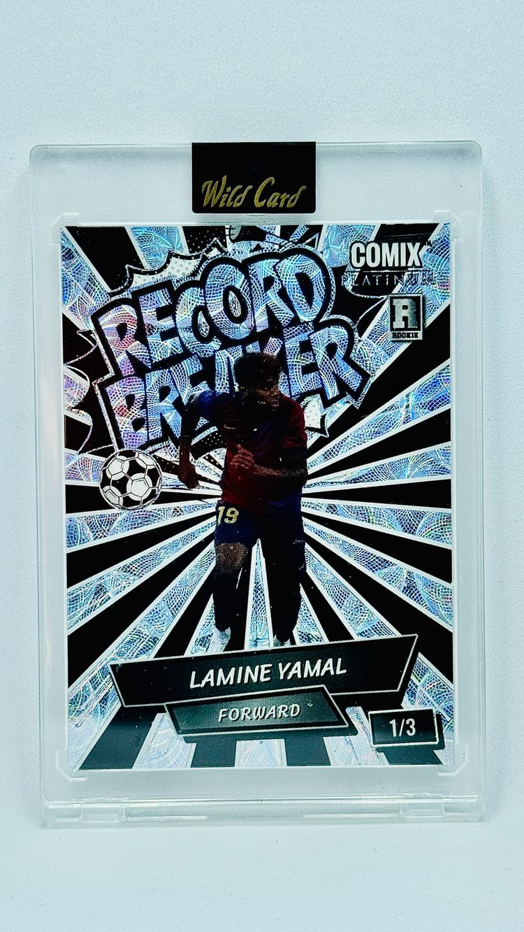 1/3 - Lamine Yamal - Barcelona - rookie card - Record Breaker - Silver Choice - Wild Card Comix 2024