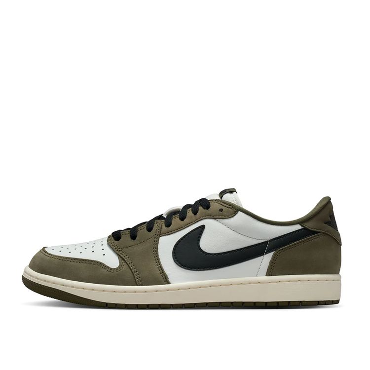 Jordan 1 Retro Low Medium Olive Summit White Sail Black