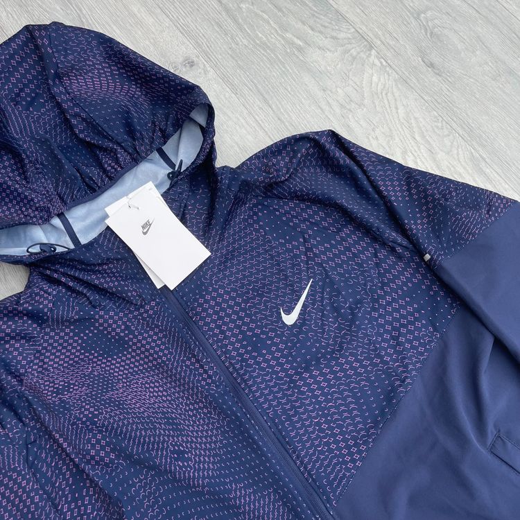 Nike Dri Fit Festival Miler Windbreaker, Top and 7" Challenger Shorts Set - Blue/Pink imagen 4